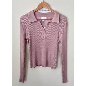 NWT Calvin Klein Ribbed V-neck Buttton Sweater, Size XL